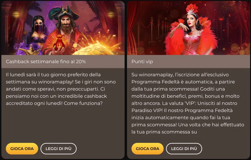 Bonus di Benvenuto Winorama